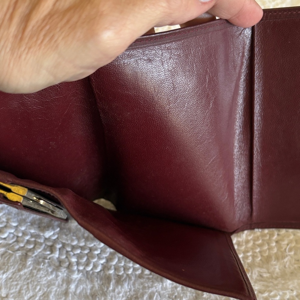 Cartier Burgundy Leather Wallet - Picture 6 of 12